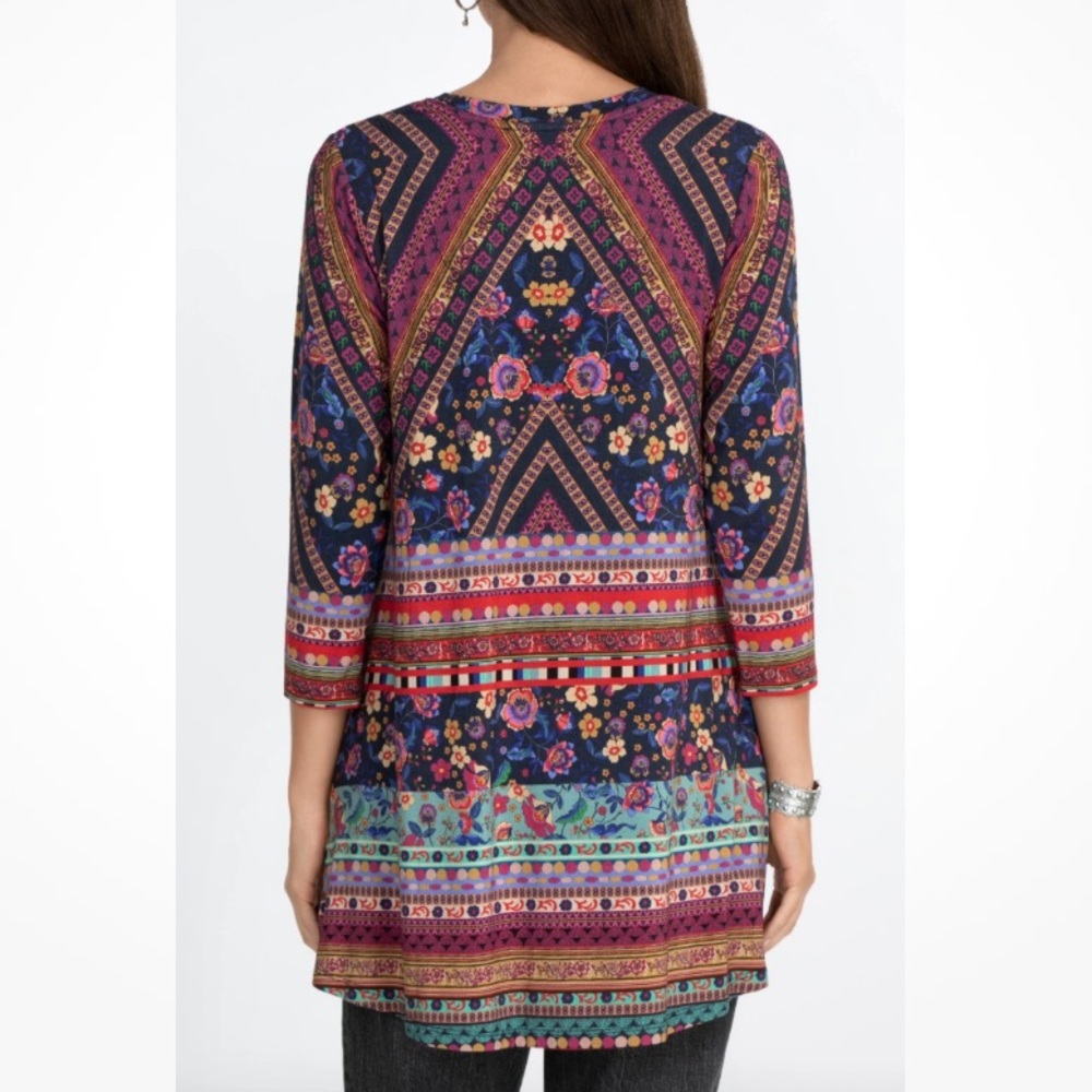 Johnny Was Cruz V Neck Swing Tunic - Picture 3 of 11